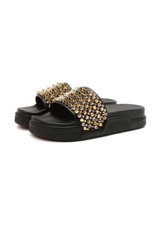 Кожаные шлепанцы The Pool Roc Christian Louboutin