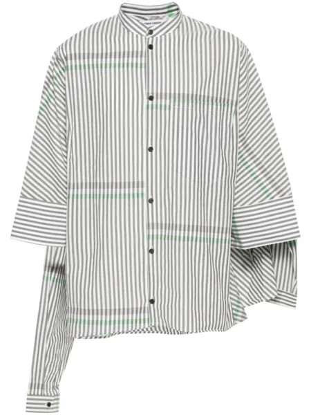 Henrik Vibskov рубашка Double Shirt асимметричного кроя, черный