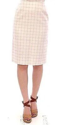 Юбка Andrea Incontri, белая хлопковая клетчатая юбка-карандаш IT40/ US6/ EU36/ S Рекомендуемая розничная цена 500 долларов США