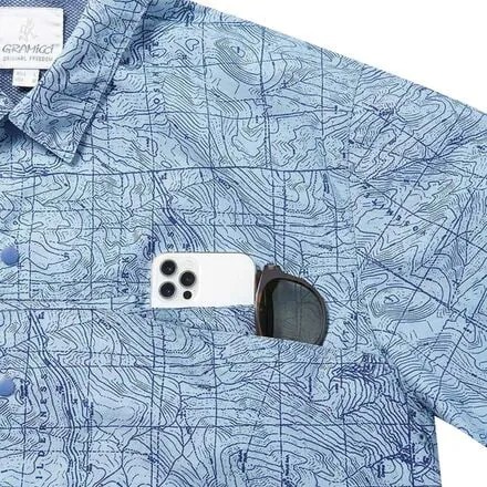 Рубашка Camp с короткими рукавами мужская Gramicci, цвет Yosemite Blue