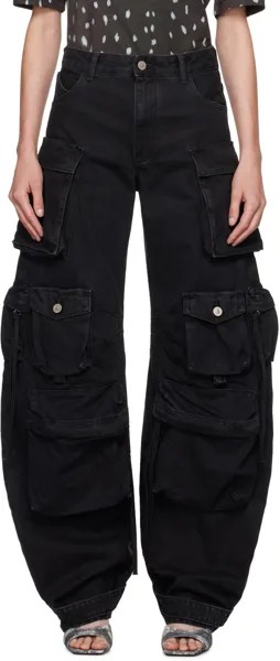 Черные джинсы с папоротником The Attico