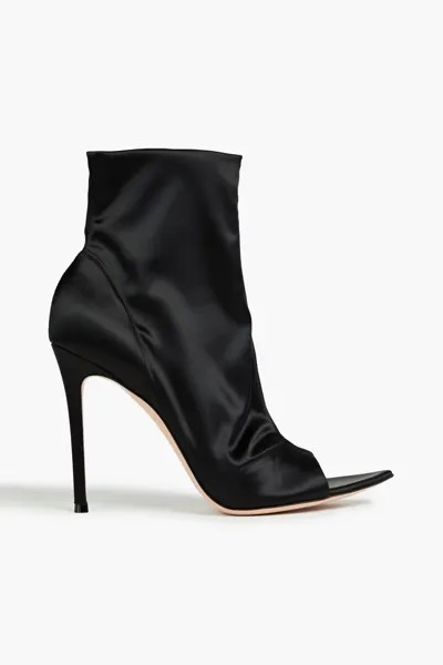 Ботинки Gotham из эластичного атласа Gianvito Rossi, черный