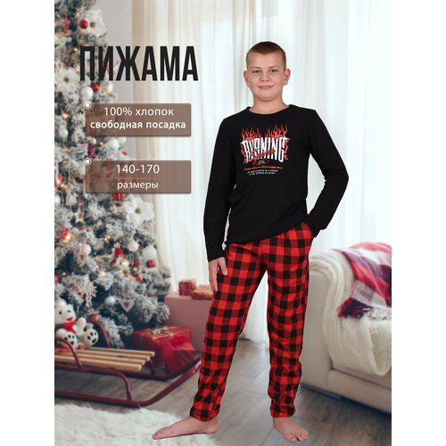 Пижама  LIDЭКО пижама для мальчика, размер 84, красный