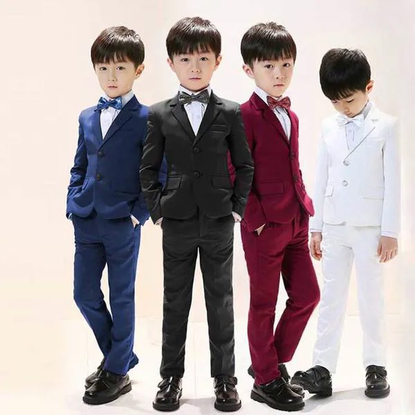 Белые костюмы для мальчиков на свадьбу, черный костюм для мальчиков, красные детские блейзеры, индивидуальная темно-синяя куртка, официальная одежда, детская одежда