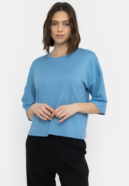 Базовая футболка SRMARLA 2/4 BOXY Soft Rebels, лазурно-синий