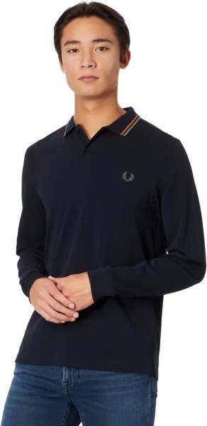 Рубашка Fred Perry Long Sleeve Twin Tipped Shirt, цвет Navy/Nutflake/Field Green