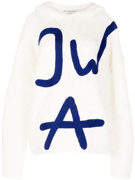 JW Anderson шерстяное худи с логотипом