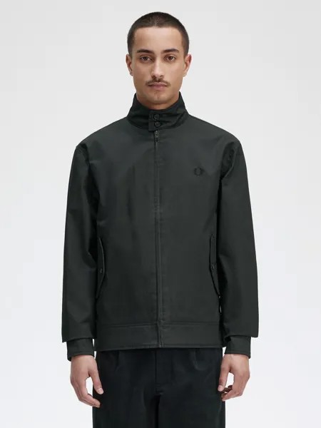 Куртка из вощеного хлопка Fred Perry, зеленый