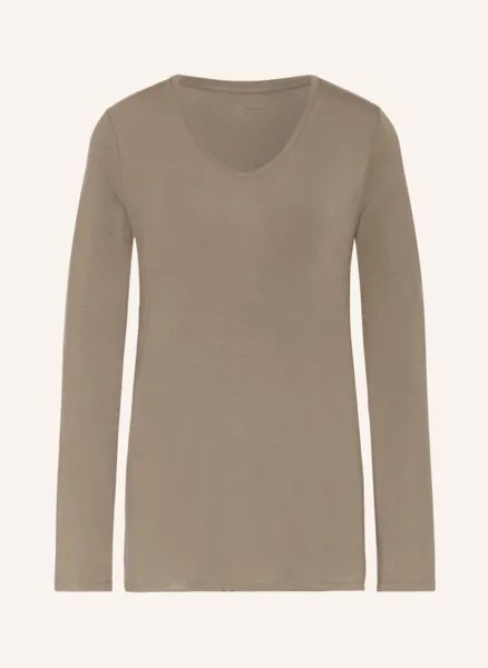 Ночная рубашка SCHIESSER SchlafMIX+RELAX, серо-коричневый