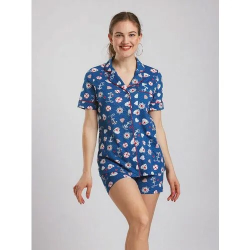 Пижама , размер 42, синий
