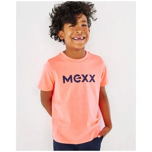 Футболка для мальчиков MEXX Logo; цвет Neon Coral; р.122-128