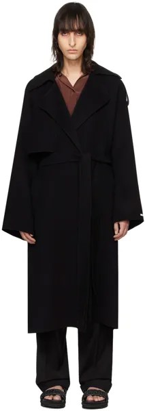 Черное пальто Fiore Max Mara