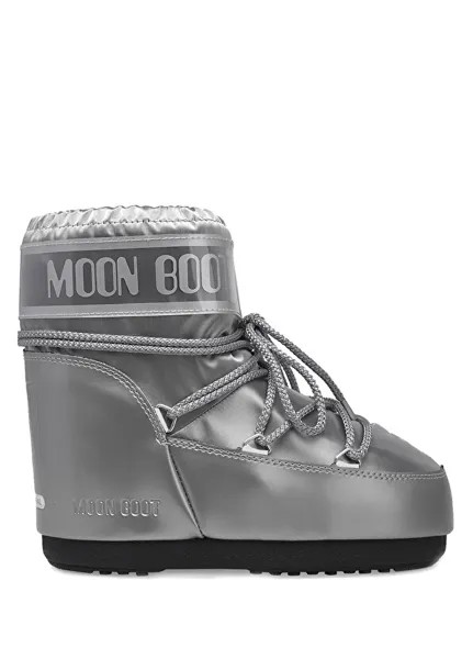 Женские зимние ботинки с серебристым логотипом icon Moon Boot