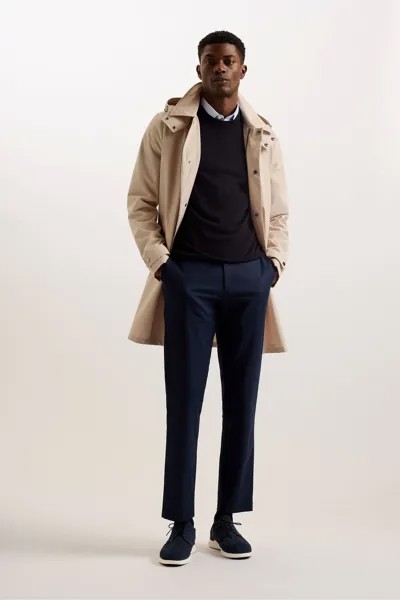 Тренч Batterc с капюшоном Ted Baker, коричневый