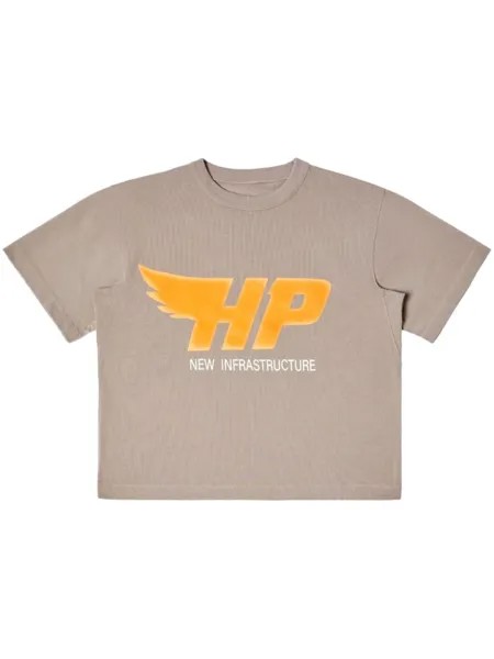 Heron Preston футболка с логотипом, серый