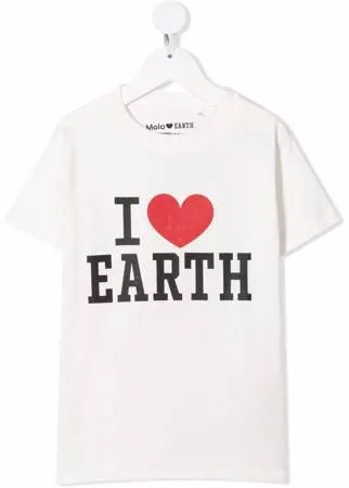Molo футболка с принтом I Love Earth