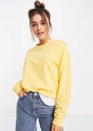 Свитшот из органического хлопка лимонного цвета ASOS DESIGN-Желтый