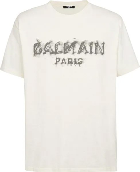 Футболка Balmain Charcoal T-Shirt 'Beige/Noir', загар