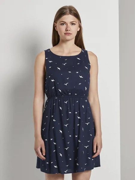 Платье женское TOM TAILOR 1020290 синее 46