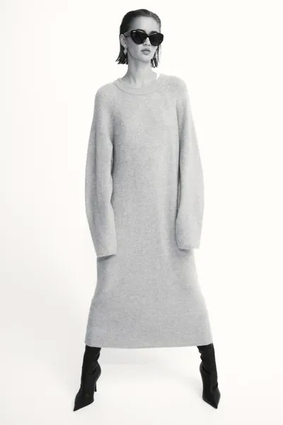Вязанное платье H&M, бежевый