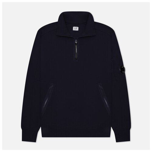 Мужская толстовка C.P. Company Diagonal Raised Fleece Half-Zip Neck синий , Размер XXL