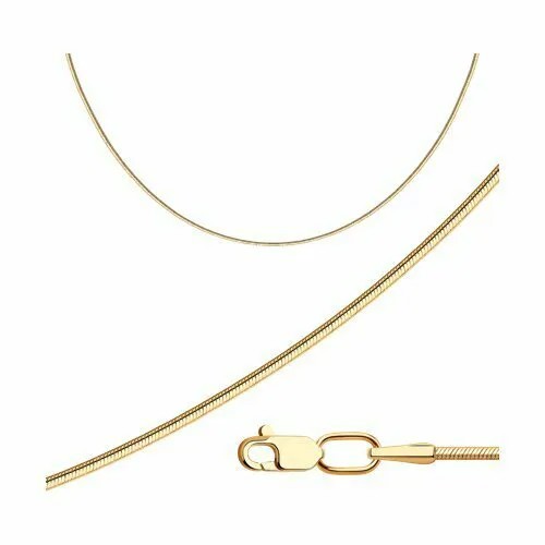 Цепь The Jeweller, серебро, 925 проба, золочение, длина 55 см, средний вес 5.82 г, золотой