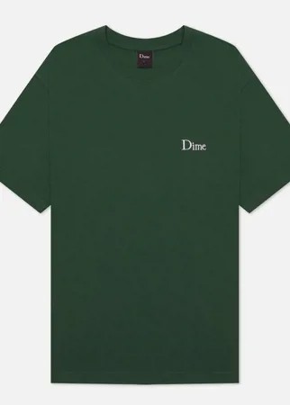 Мужская футболка Dime Classic Small Logo Crew Neck, цвет зелёный, размер XL