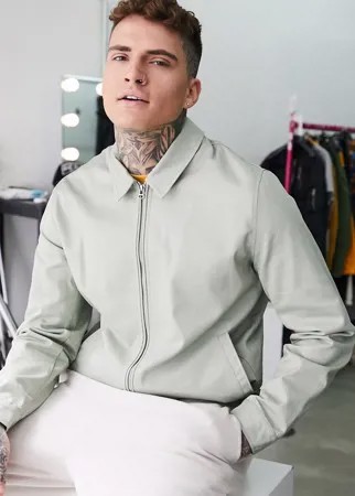 Шалфейно-зеленая куртка Харрингтон ASOS DESIGN-Зеленый