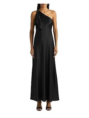 LAUREN RALPH LAUREN Женское черное длинное вечернее платье без рукавов 12