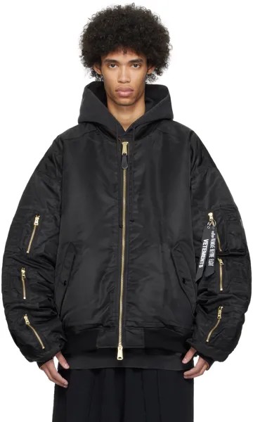 Черно-оранжевый двусторонний бомбер Alpha Industries Edition Vetements