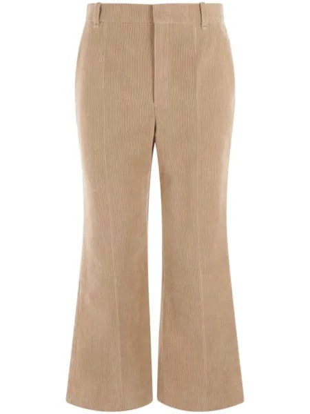 Укороченные вельветовые брюки Chloé, бежевый