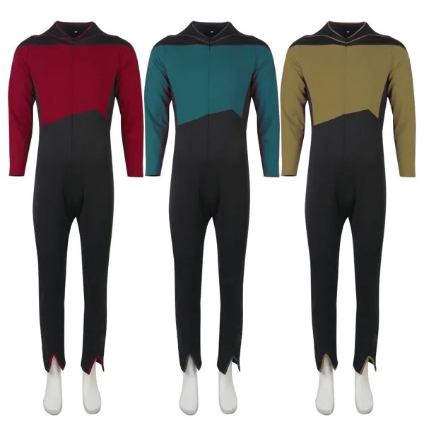 Звезда следующее поколение костюм JL Picard Red Звездный Флот Униформа TNG золотистый комбинезон ST костюм на Хэллоуин мужской реквизит