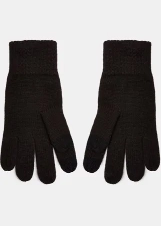 Черные перчатки для сенсорных экранов Topman-Черный цвет