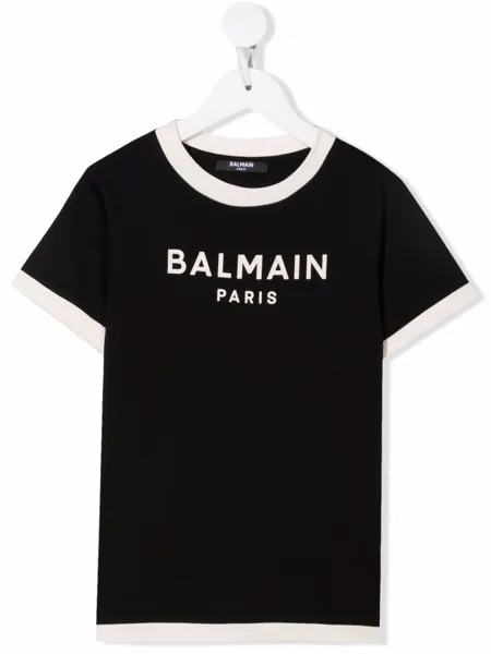 Balmain Kids футболка с логотипом