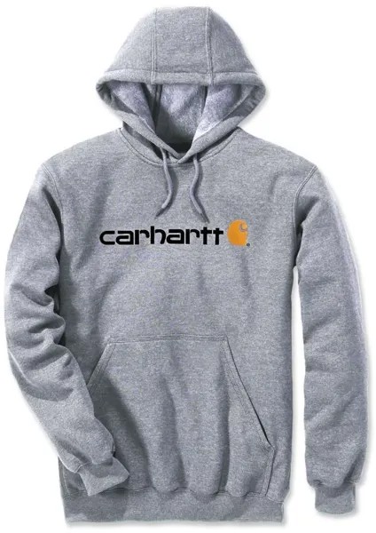 Толстовка Carhartt Signature Logo Midweight, светло-серый