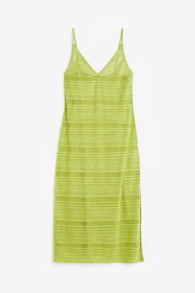 Платье H&M V-neck Bodycon, оливково-зеленый