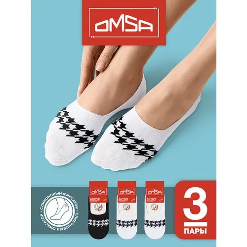 Подследники Omsa OMSA_ACTIVE, комплект, 3 пары, размер 35-38, мультиколор