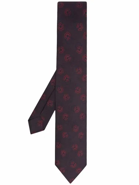 Barba шелковый галстук с геометричным узором