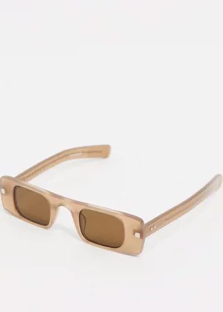 Солнцезащитные очки в узкой оправе нюдового цвета Spitfire Cut Seven-Neutral