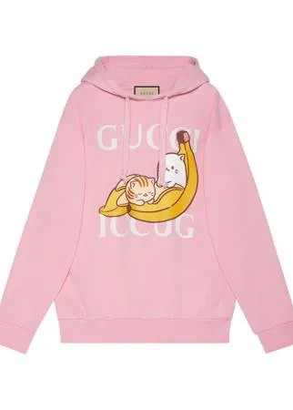 Gucci худи с принтом из коллаборации с Bananya