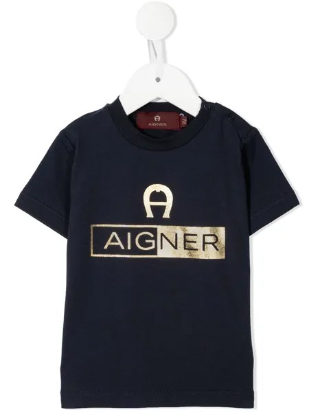 Aigner Kids футболка с логотипом