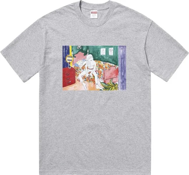 Футболка Supreme Bedroom Tee 'Heather Grey', серый