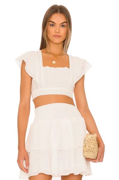 Топ MINKPINK Whitewash Crop, белый