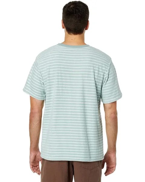 Футболка Rhythm Vintage Terry Stripe Short Sleeve T-Shirt, цвет Seafoam