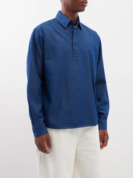 Джинсовая рубашка для регби shanklin Orlebar Brown, синий