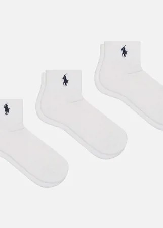 Комплект носков Polo Ralph Lauren Ankle Poly Blend 6-Pack, цвет белый, размер 35-40 EU
