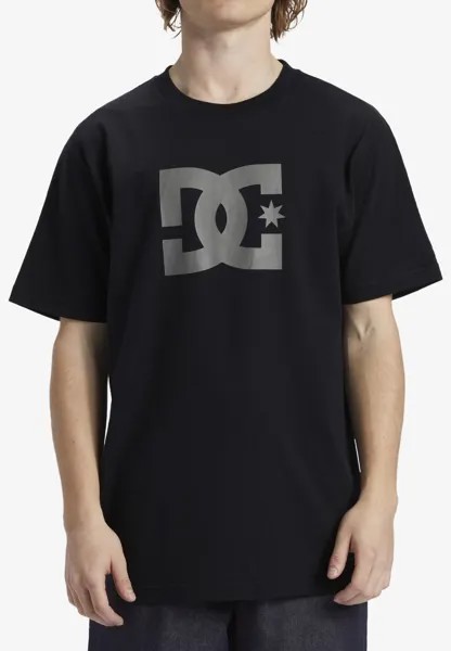 Футболка с принтом STAR HSS DC Shoes, цвет xkks black pewter