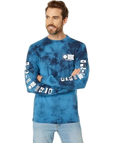 Футболка с длинным рукавом Salty Crew Alpha Tie-Dye Long Sleeve Tee, синий