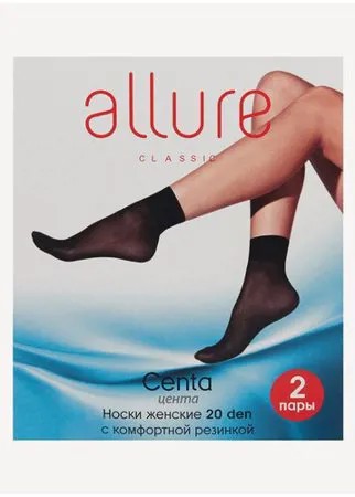 Капроновые носки ALLURE Centa 20 den, 2 пары, размер универсальный, caramello