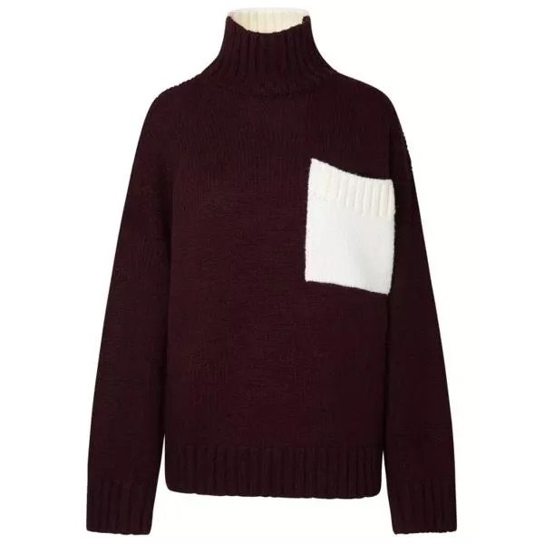 Свитер two-tone turtleneck sweater in alpaca blend J.W. Anderson, черный
